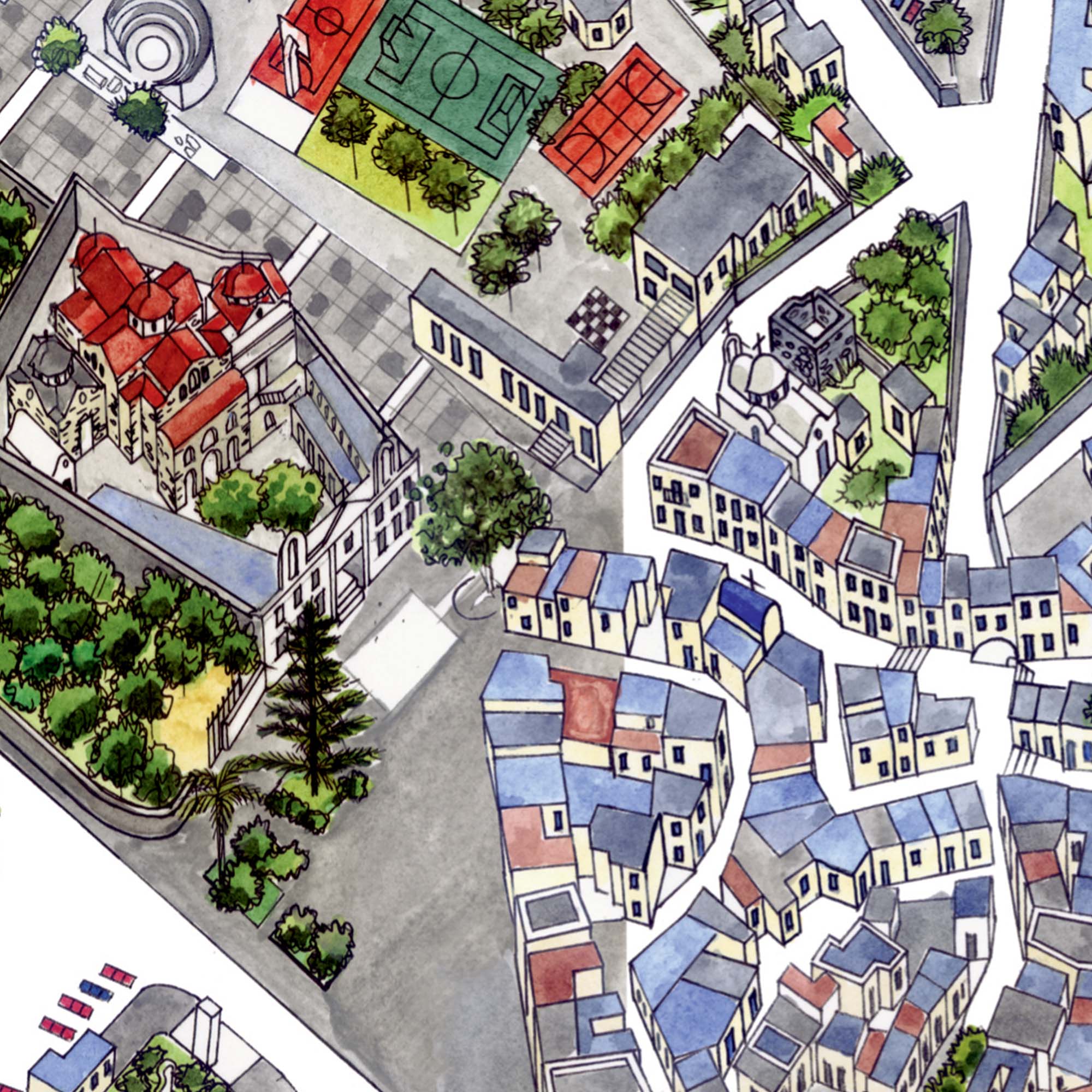 Parikia, Paros, Greece - Color - Premium Semi-Glossy Paper Poster