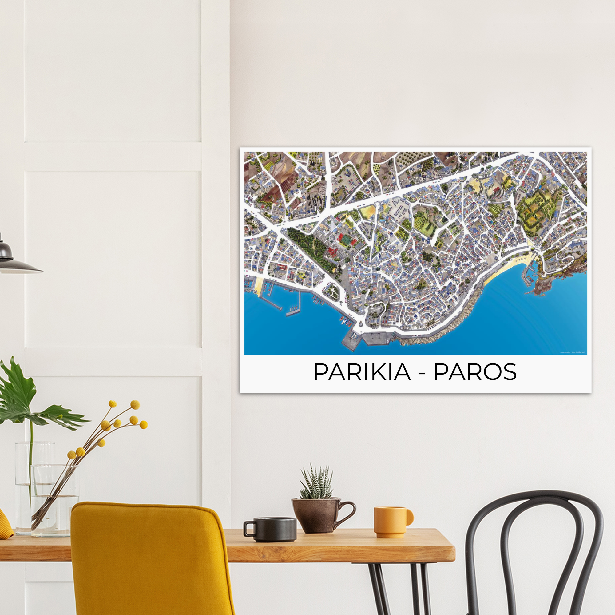 Parikia, Paros, Greece - Color - Premium Semi-Glossy Paper Poster
