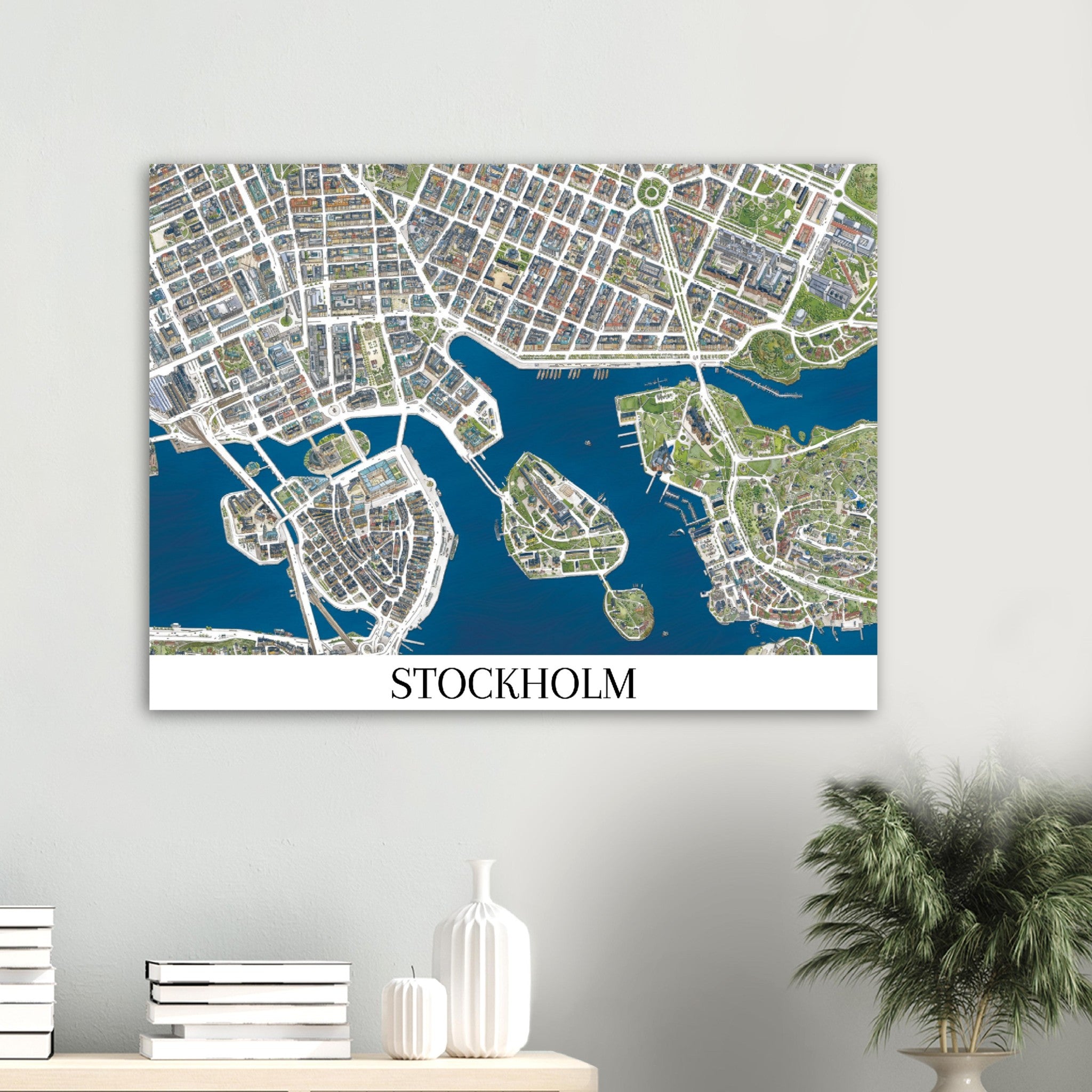 Stockholm, Sweden - Color - Premium Semi-Glossy Paper Poster