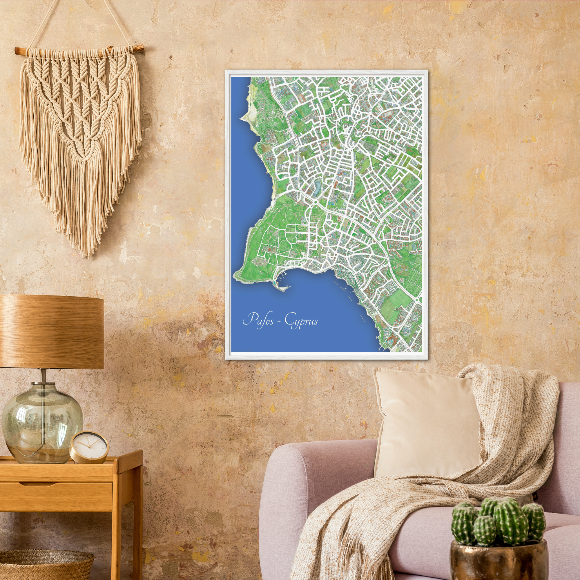 Pafos, Cyprus – Color Print – Wooden Framed Poster