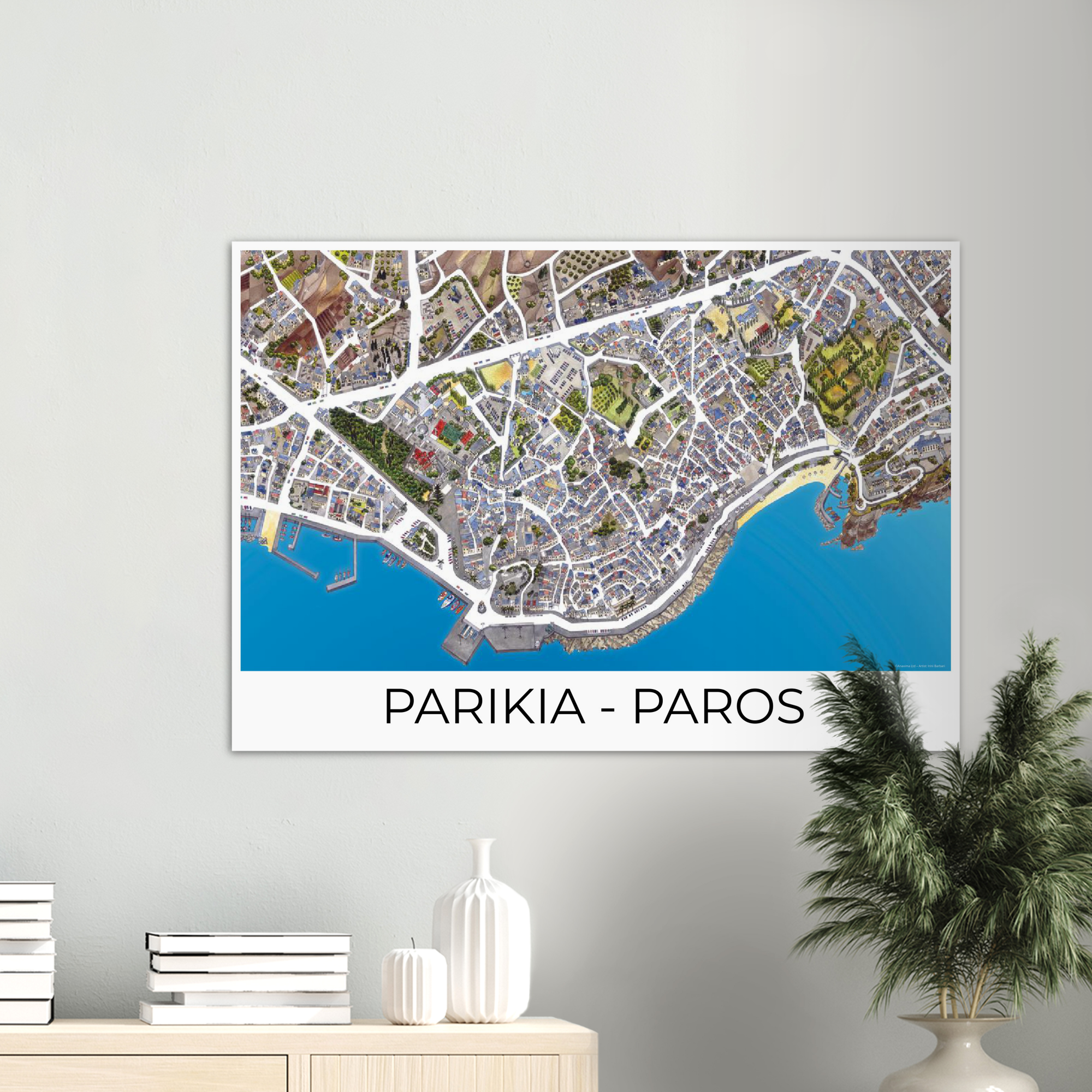 Parikia, Paros, Greece - Color - Premium Semi-Glossy Paper Poster