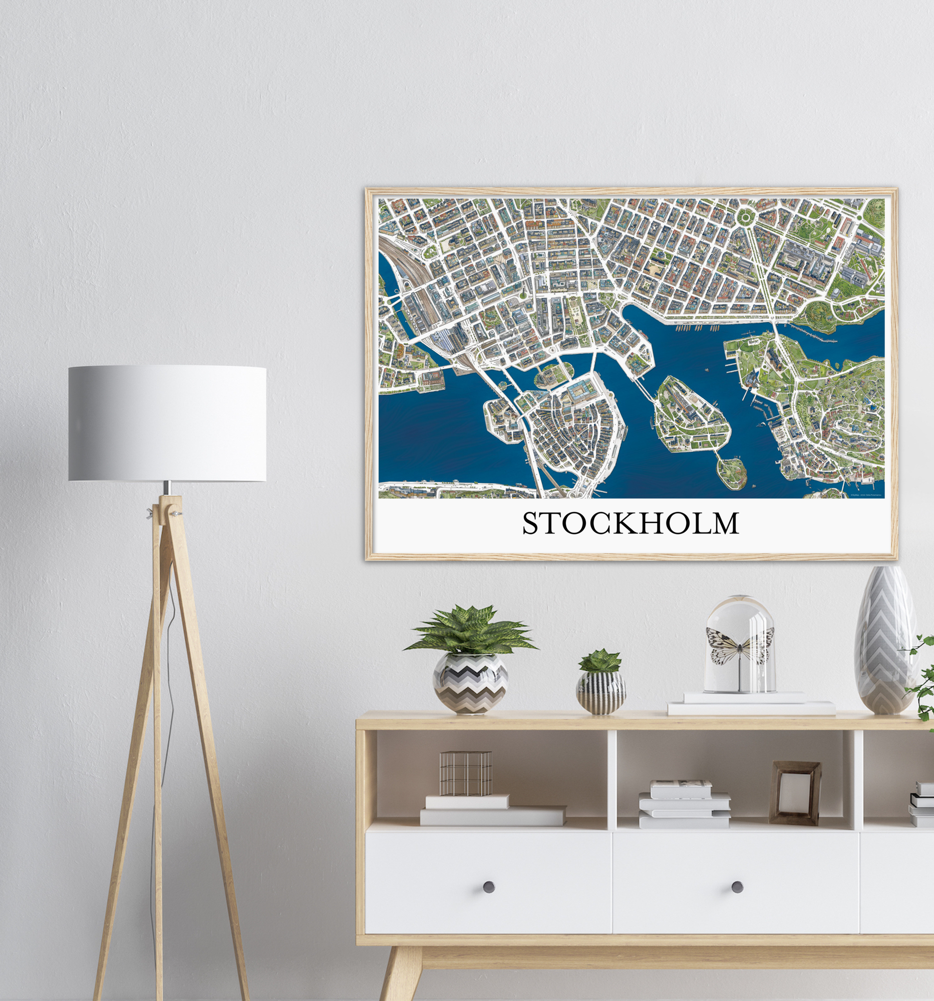 Stockholm, Sweden – Color Print – Wooden Framed Poster